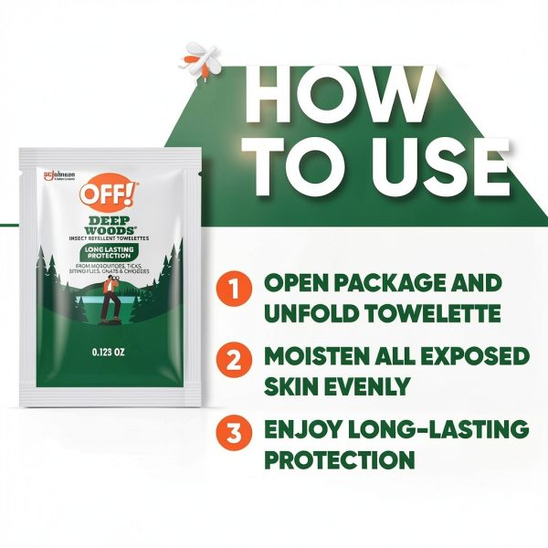 SC Johnson Insect Repellent Wipes DEET Protection Mosquitoes-7