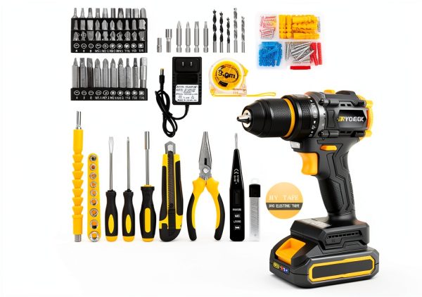 Cordless Drill RYOJEGK 20V Brushless 60Nm Torque with LED Light-1