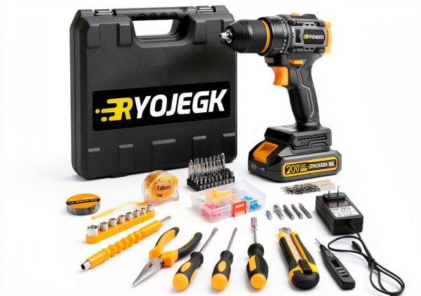 Cordless Drill RYOJEGK 20V Brushless 60Nm Torque with LED Light-7