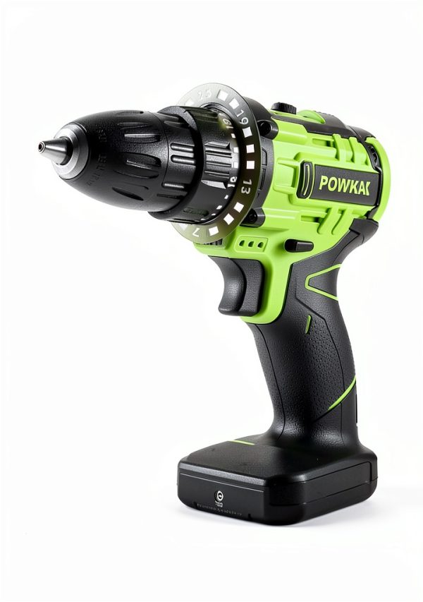 POWKITS 12V Cordless Drill Set Green Metal Portable Power Tool-1