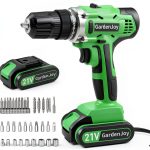 GardenJoy 21V Drill Green Basic 1 1500mAh 280 in‑lb Torque-0