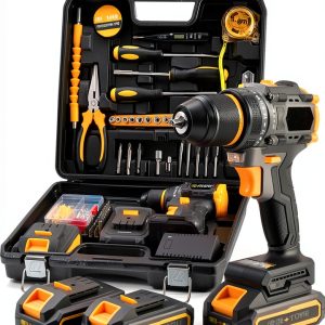 Cordless Drill RYOJEGK 20V Brushless 60Nm Torque with LED Light-0