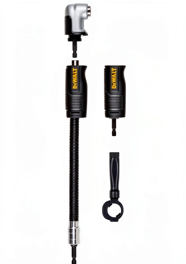 DEWALT FLEXTORQ Right Angle Drill Attachment 4-in-1 12-Inch Compact-0