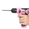 DEKOPRO 8V Cordless Drill with 42‑Piece Kit, LED Light, Pink-3