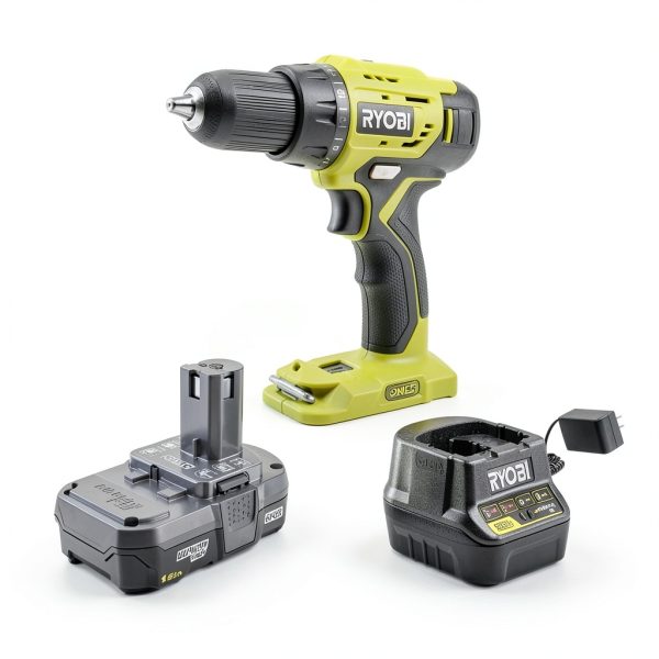 Ryobi 18 Volt ONE Plus 1/2 in. Drill/Driver Kit 1.5 Ah Battery &-1